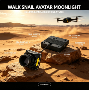 กล้อง Walksnail <span class=keywords><strong>Avatar</strong></span> Moonlight <span class=keywords><strong>4K</strong></span> 60fps พร้อมเซ็นเซอร์ Starlight ระบบกันสั่น Dual EIS Gyroflow บอร์ดบันทึกภาพสำหรับ FPV Digital VTX - Product Image 1