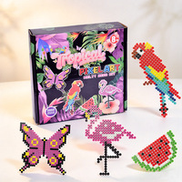 Kit de Perles Thermocollantes DIY pour Enfants, Thème Animaux (Dinosaures, Chiens, Licornes), Jouet Éducatif et Artisanal, Cadeau d'Anniversaire