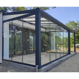 Maison d'été moderne préfabriquée, maison en verre, véranda en aluminium, porte coulissante en <span class=keywords><strong>polycarbonate</strong></span> - Product Image 1