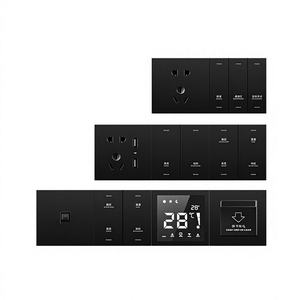 Panneau de commande intelligent personnalisé Zigbee Tmall Genie WiFi compatible Xiao Ai Tong Xue, édition sans fil, verre PVC - Product Image 1