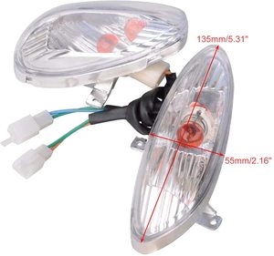 GOOFIT Clignotant de remplacement pour GY6 50cc <span class=keywords><strong>Chinois</strong></span> Taotao <span class=keywords><strong>Kymco</strong></span> Scooter Moped Blanc - Product Image 2
