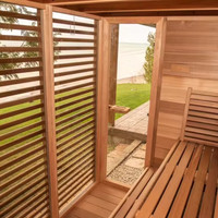 Cedar Sauna luar ruangan ramah lingkungan, 3 orang, kayu berkelanjutan & konsumsi energi rendah, harga pabrik