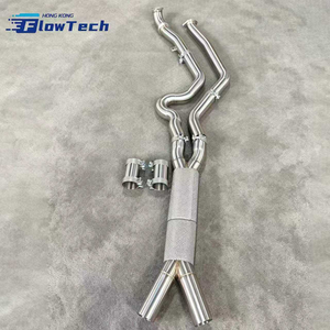 Système d'échappement intermédiaire haute performance FlowTech Professional, en acier inoxydable poli miroir avec bouclier thermique pour G80 G82 M3 - Product Image 2