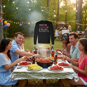 Camiseta de manga larga Feed Me Crawfish And Tell Me I'm Pretty - Product Image 3