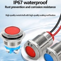 ABILKEEN Voyant lumineux à tête plate de 12 mm avec borne à vis IP65, lampe de signalisation métallique à large plage de tension pour appareillage de commutation