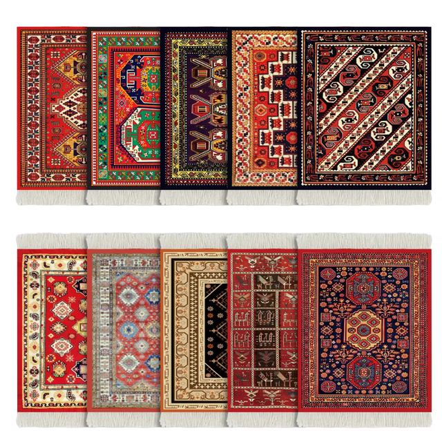 Factory Custom Any Size Persian Rug Mouse Pad Anti-slip and Wear-resistant Tassel Carpet MousePad Custom