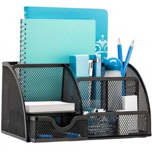 Organizador de Escritorio y Suministros de Oficina de Metal con 6 Compartimentos, Color Personalizado, Recubrimiento en Polvo, 22X14x13cm - Product Image 2