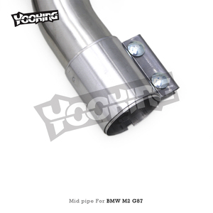 Tuyau intermédiaire en acier inoxydable OBM 304 pour BMW <span class=keywords><strong>M2</strong></span> G87 3.0T 2023 tuyaux d'échappement de course système d'échappement de voiture tuyaux de 3.5 pouces usine directe - Product Image 3