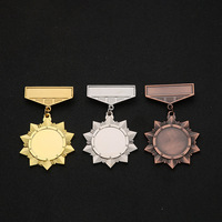 Médaille de récompense en alliage de zinc 3D sur mesure avec gravure de logo personnalisée et impression en typographie