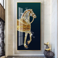 Peinture murale créative en porcelaine cristal porche avec cadre toile art décor pour la décoration de la maison