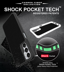 สําหรับ<span class=keywords><strong>Samsung</strong></span> Galaxy A05S 4G A15 A25 A72 S24 S23 คาร์บอนไฟเบอร์สีดํากันกระแทกSlim Non-SLIP Full Bodyป้องกันโทรศัพท์มือถือกรณี - Product Image 3