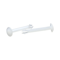 Clip anti-vibration à tige fine en nylon pour cache-amortisseur de boîte à gants de voiture, fixation par rivet à enfoncer, anti-desserrage