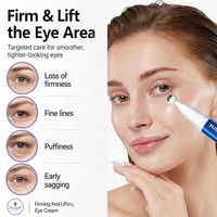 Crème Contour des Yeux Raffermissante et Liftante HALORINNA 15g avec Rouleau Massant Rafraîchissant Hydratant Nourrissant Réparateur de la Barrière Cutanée Soin Revitalisant pour les Yeux