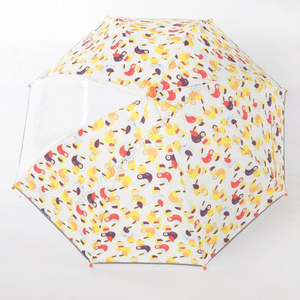 Paraguas Infantiles al por Mayor Z77, Paraguas Transparentes con Mango Largo Curvo para Niños, Estilo de Dibujos Animados de Animales para Niñas y Niños - Product Image 5