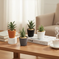 Mini-succulentes artificielles en pot, réalistes, écologiques, en PE, pour la décoration de bureau et d'intérieur