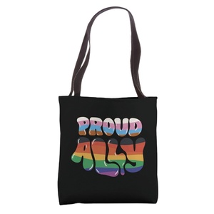 Sac fourre-tout personnalisé avec impression arc-en-ciel, fierté gay, transgenre, LGBT, amour, fierté, allié - Product Image 1