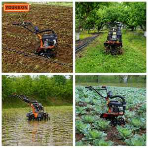 Désherbeuse rotative compacte à essence 5HP, largeur variable 280-580mm, avec lames combinées pour petites surfaces <span class=keywords><strong>en</strong></span> pente - Product Image 3