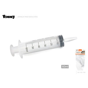 ยอมมี่ ไซริงค์สำหรับสัตว์เลี้ยง 60 มล. พร้อมจุกยาวเพื่อการให้อาหารที่ง่ายดาย - Product Image 1
