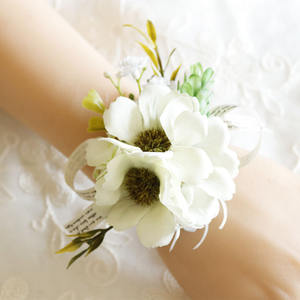 Y-Q018 de <span class=keywords><strong>flores</strong></span> de seda blanca para dama de honor, de muñeca corpiño, decoración para fiesta de boda, novia, boda - Product Image 1