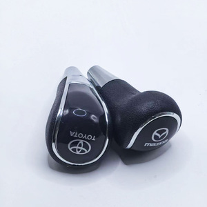 Toyota Gear Shift Knob Black Leather Ergonomic Car <b>Interior</b> <b>Accessory</b> - Product Image 4