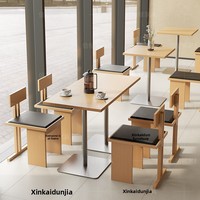 Ensemble de table et de chaises de style coréen pour restaurants, cafés, salons de thé, en PVC, design moderne