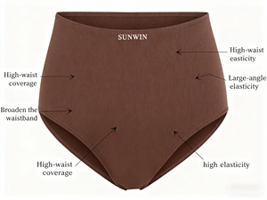 Ropa Interior de Cintura Alta para Mujer, Mezcla de Cáñamo Orgánico, Suave, Elástica, Transpirable, Fabricante OEM, Ropa Interior Femenina Ecológica - Product Image 2