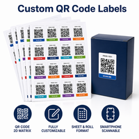 Etiquetas de Código QR Personalizadas, Etiqueta de Respuesta Rápida de Matriz 2D, Identificador de Seguimiento de Inventario de Productos, Rollo de Lámina de PVC Blanca Brillante, Tamaño Personalizado