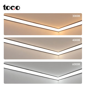 Trang trí hiện đại thạch cao Trần V hình dạng nhôm hồ sơ LED kênh đầu góc nhôm chiếu sáng hồ sơ - Product Image 4