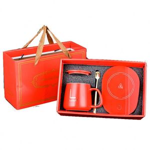 <b>Cheap</b> Price 55 Degree Warmer Red Insulated Stainless Steel Mug Promotional Premium Portable Cup <b>Gift</b> <b>Set</b> for Welcome <b>Gifts</b> - Product Image 2