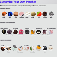 Pochette à bijoux personnalisée en microfibre grise avec bouton-pression, sac enveloppe doux pour bracelets, boucles d'oreilles et colliers
