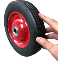 Fabricant anti-crevaison petit 8 ''8*1.75 avec jante en métal Dolly Mover Garden Trailer Farm Wagon Cart Solid Rubber Powder Wheel