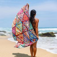 Custom Logo Sand Free Microfiber Beach Towel Super Absorbent Quick Dry Recycled Bath Towel for Summer Travel Swim
