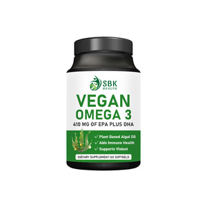 High Quality Vegan Omega 3 Softgels with Total Omega 3 Brain Health Immune Brain Health Antioxidant Protection Softgels - Product Image 1