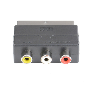 Adaptador AV D1482 SCART a 3 RCA hembra, forma de D, material ABS - Product Image 1