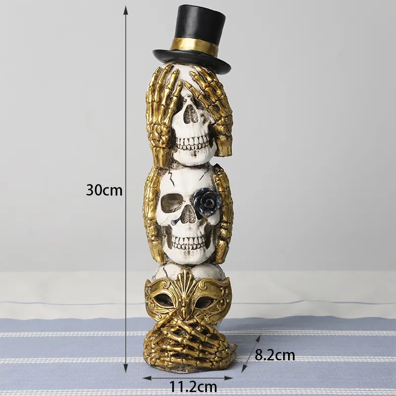 Redeco New Arrival Halloween Gift Resin Skull Halloween Decor For Wholesale