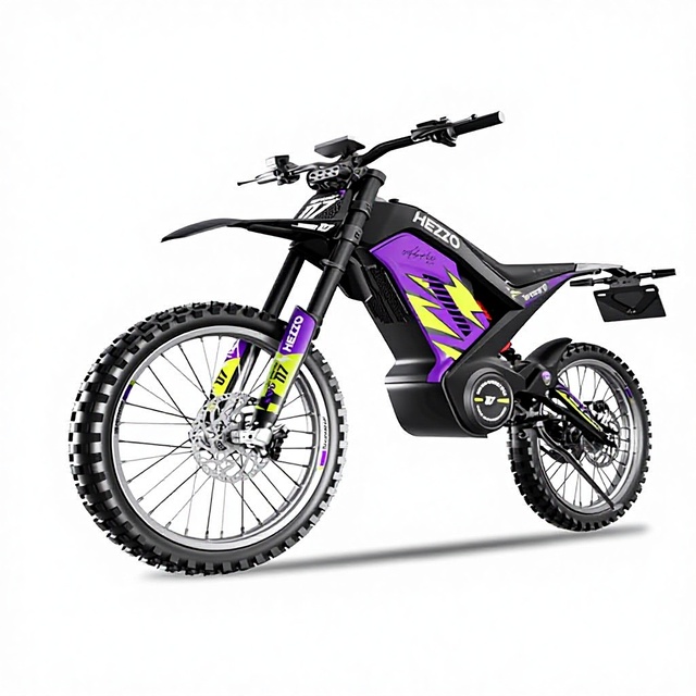HEZZO D7 72V 8000W High-Power Off-Road Electric Motorcycle with Central Motor 80km/h Max Speed No Brakes
