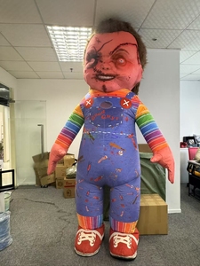 Costume de mascotte de poupée effrayante de personnages de dessin animé de film horrible Costume de mascotte de poupée gonflable <span class=keywords><strong>Chucky</strong></span> pour le défilé d'événement - Product Image 5
