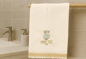 Let’s Partee Linen Guest <b>Towel</b>, Funny <b>Golf</b> Hand <b>Towel</b>, Absorbent Linen Cotton Bathroom Kitchen Decor - Product Image 2
