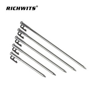 Estaca para Tienda de Campaña de Acero Inoxidable RICHWITS ZB7801, Estaca para Lona Antideslizante para Exteriores, para Uso en Todas las Estaciones - Product Image 4