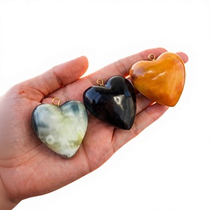 Wholesale 2026 Buffalo Horn Pendant Women Handcrafted Cute Heart Charm Polished Eco-friendly Gift Weddings Christmas Parties - Product Image 1
