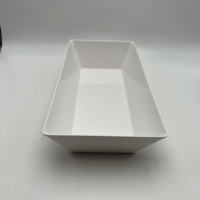 Ensemble de bols en mélamine à impression personnalisée en forme de rectangle utilisés pour les saladiers en mélamine d'hôtel