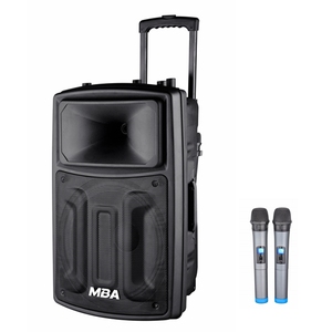 Estilo clásico de alta potencia al por mayor 15 pulgadas 100 vatios potente bajo portátil recargable trolley altavoz - Product Image 1