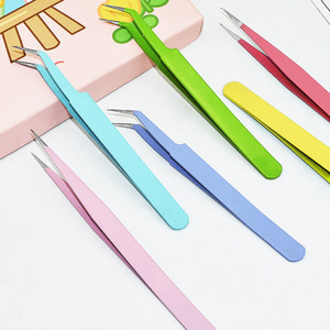 Pinzas de colores económicas para diario personal, estudiantes, con puntas rectas, puntiagudas y curvas; pegatinas, clips para hilo, arte de uñas DIY - Product Image 2