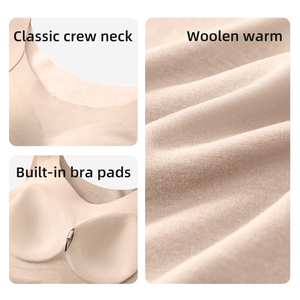 เสื้<span class=keywords><strong>อก</strong></span>ั๊กอุ่นสำหรับฤดูใบไม้ร่วงและฤดูหนาวสำหรับผู้หญิง มีแผ่นรองหน้าอก ไม่ต้องใส่บรา ไร้รอยต่อ กระชับรูปร่าง <span class=keywords><strong>ชั้น</strong></span>ในแบบรวม - Product Image 6