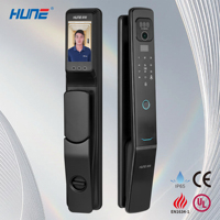 HUNE Nouvelle serrure de porte intelligente antivol électronique pour maison intelligente, reconnaissance faciale 3D, empreinte digitale, application numérique, WiFi, serrure de porte intelligente automatique