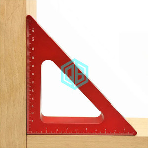 Règle d'angle en aluminium à 45 degrés, triangle impérial, <span class=keywords><strong>équerre</strong></span> <span class=keywords><strong>de</strong></span> <span class=keywords><strong>menuisier</strong></span>, outils <span class=keywords><strong>de</strong></span> mesure du bois, OEM personnalisable - Product Image 5