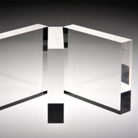 Bloc de verre organique vierge personnalisé imprimé UV clair acrylique marque présentoir logo d'entreprise bloc