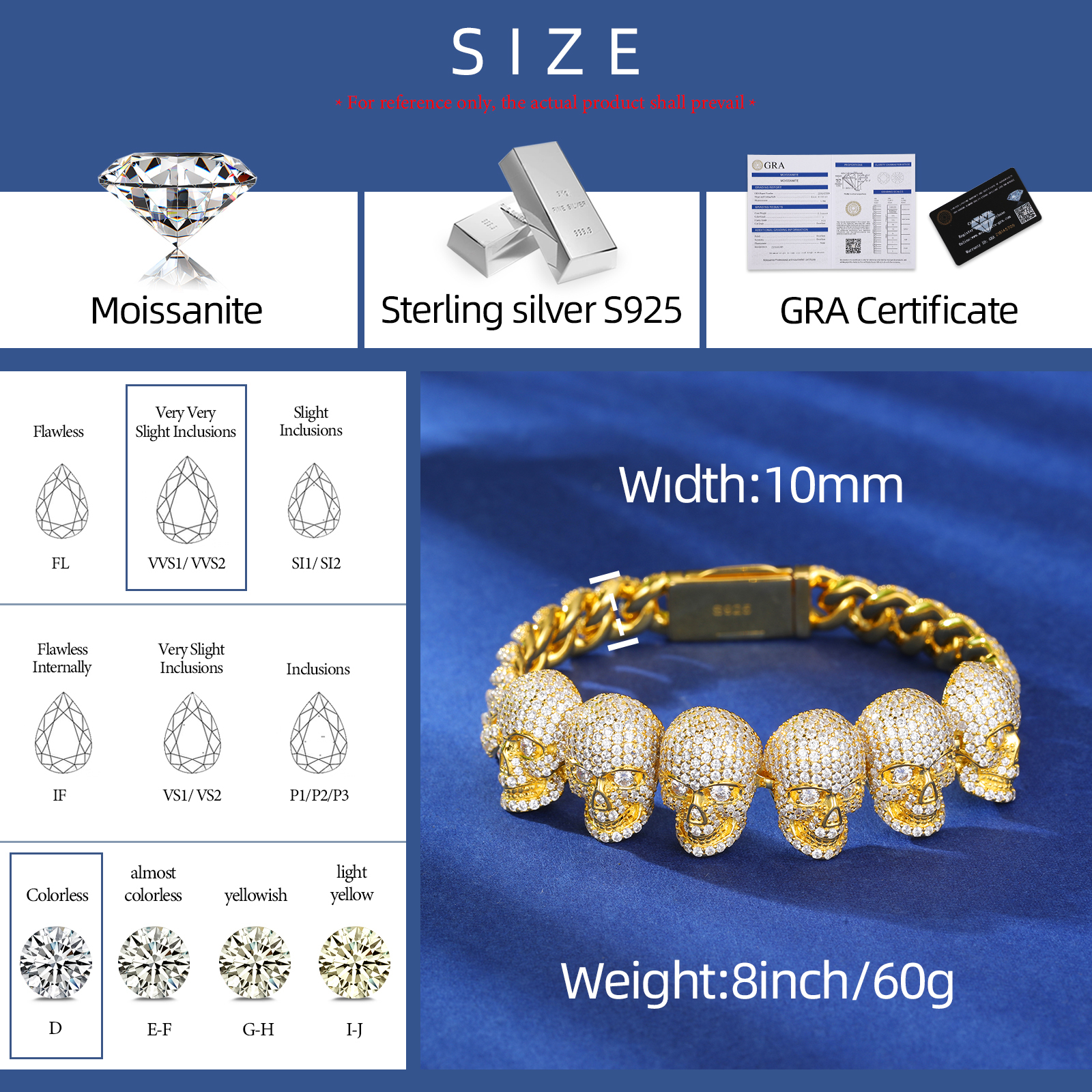 Shop Our Factory Hip Hop Jewelry - VVS Moissanite Bracelets