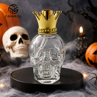 Lampe aromatique catalytique en verre en forme de crâne d'Halloween, brûleur d'huile parfumée, désodorisant, personnalisable OEM pour la décoration de la maison, des hôtels et des fêtes