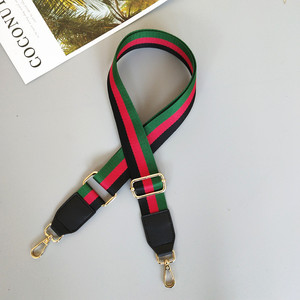 3,8 cm brede luxe klassieke gestreepte crossbody riem rood groen blauw zwart verstelbare gitaar handtas schoudertas riemen - Product Image 6